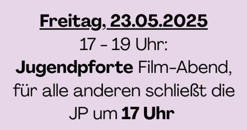 [Jugendpforte] Filmabend